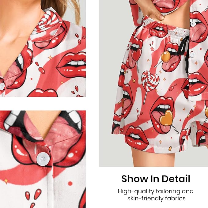 Women's Pajama Set - Short Sleeve - 2 Piece