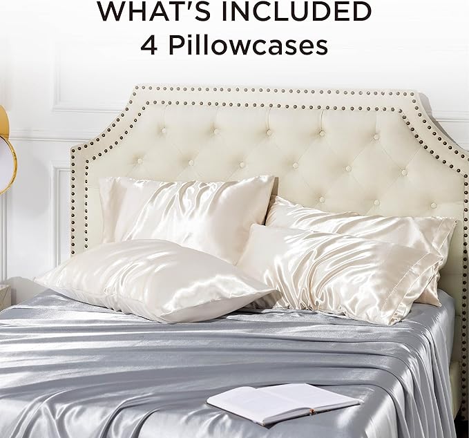 Satin Pillowcase Set - Queen - 20 x 30 in - 4 Pack