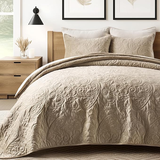 Velvet Quilt Set - King - 3 Piece