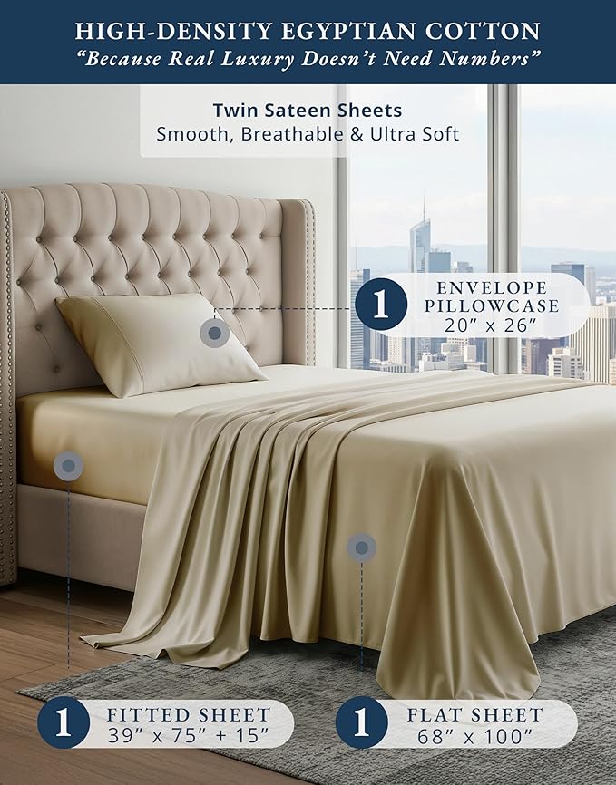 Linen Cooling Bed Sheet Set - Twin