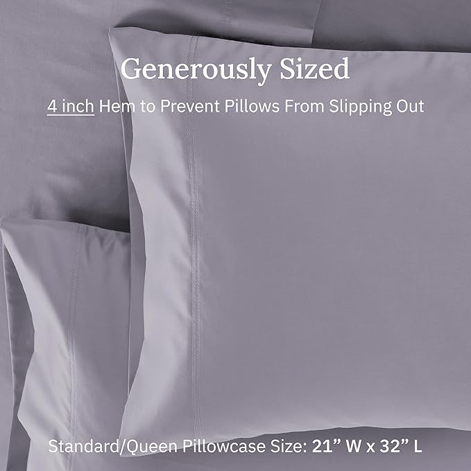 100% Cotton Pillowcase Set - Queen - 2 Piece