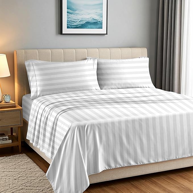 Linen Cooling Bed Sheet Set - King - 4 Piece