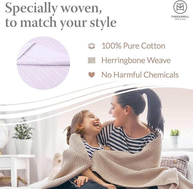 100% Cotton Blanket - Twin - 68 x 92 in