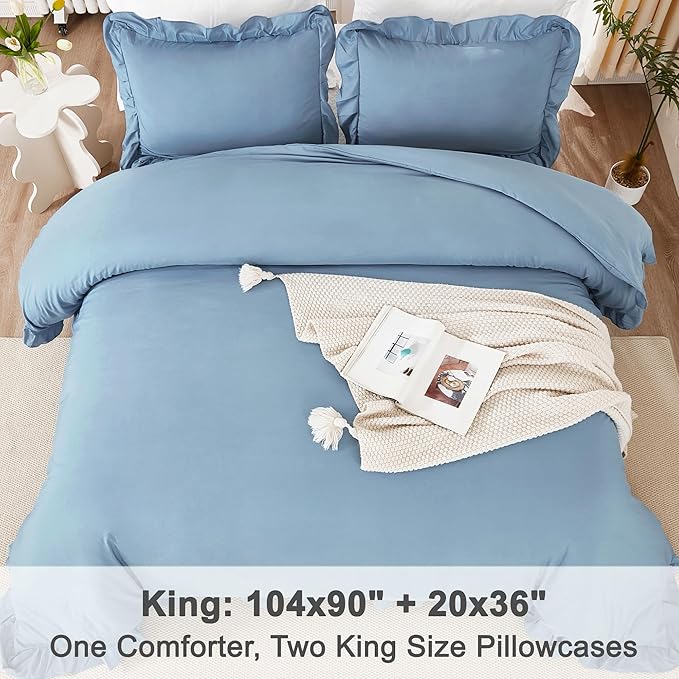 Microfiber Comforter Set - King - 104 x 90 in - 3 Piece