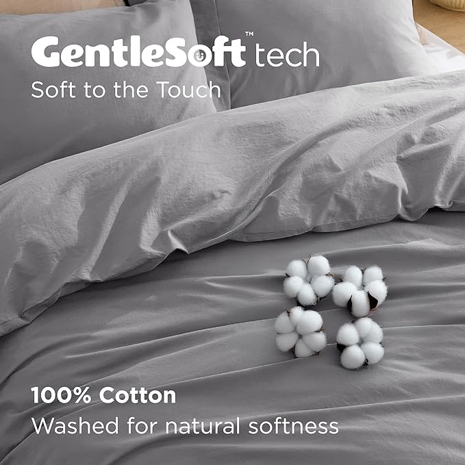 Linen Duvet Cover Set - Queen - 3 Piece