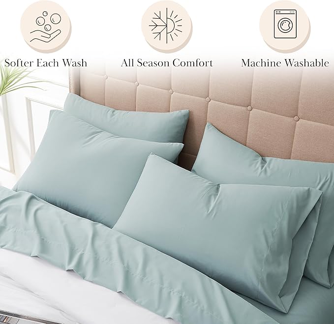 Microfiber Bed Sheet Set - King - 6 Piece