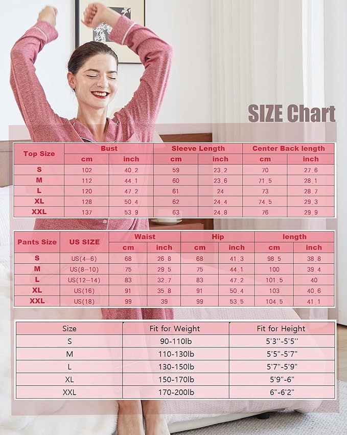 Women's Pajama Set - Long Sleeve - 2 Piece