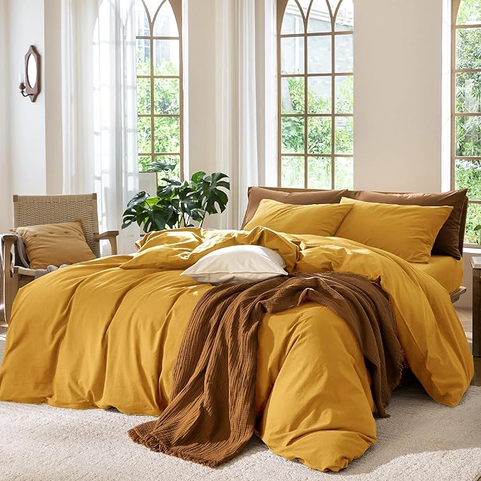 Linen Duvet Cover Set - Twin
