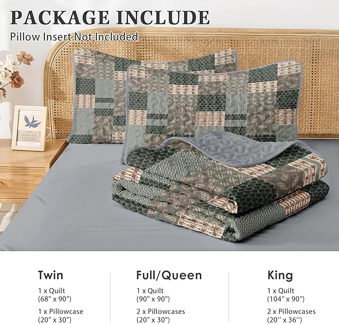 Quilt Set - Queen - 3 Piece