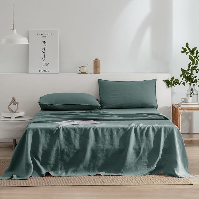 Linen Bed Sheet Set - Twin - 3 Piece