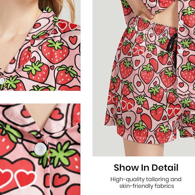 Women's Pajama Set - Short Sleeve - 2 Piece