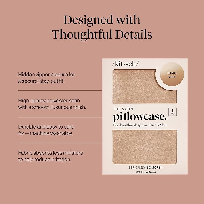 Satin Cooling Pillowcase - King