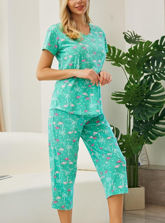 Women's Capri Pajama Set - 2 Piece
