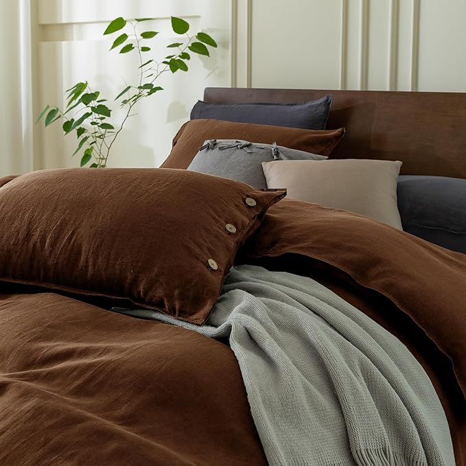 Linen Duvet Cover Set - King - 120 x 98 in - 3 Piece