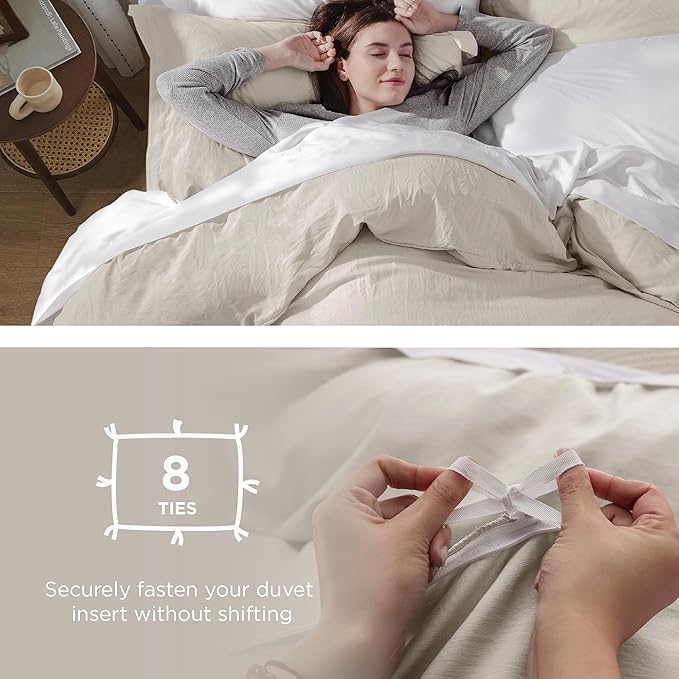 Linen Duvet Cover Set - California King - 104 x 98 in