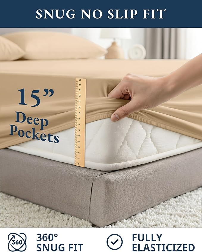 Linen Bed Sheet Set - Twin - 3 Piece
