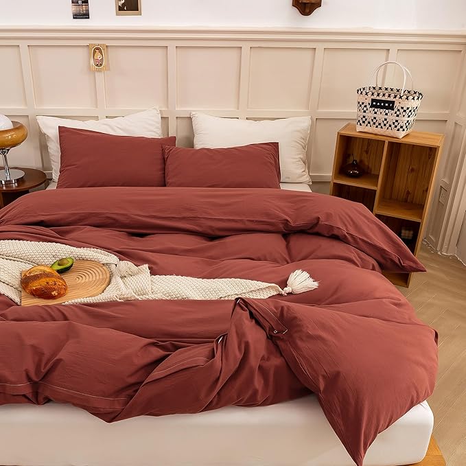 Linen Duvet Cover Set - King - 3 Piece