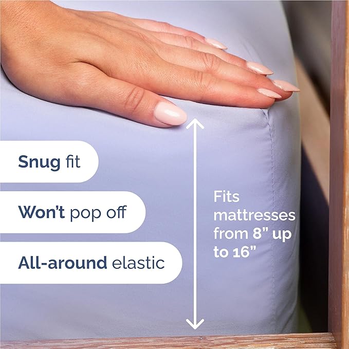 Cooling Bed Sheet Set - Twin XL - 16 in Deep Pocket - 4 Piece