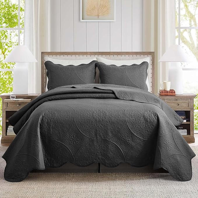 Microfiber Quilt Set - King - 3 Piece