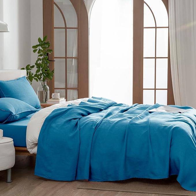Linen Bed Sheet Set - Twin - 3 Piece