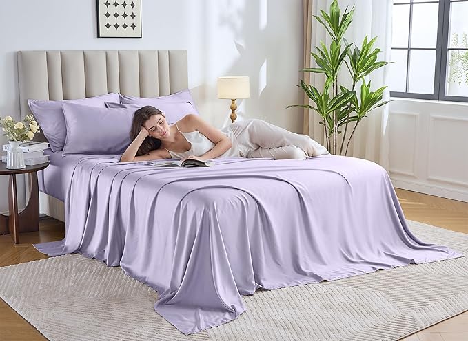 Bamboo Cooling Bed Sheet Set - California King - 4 Piece