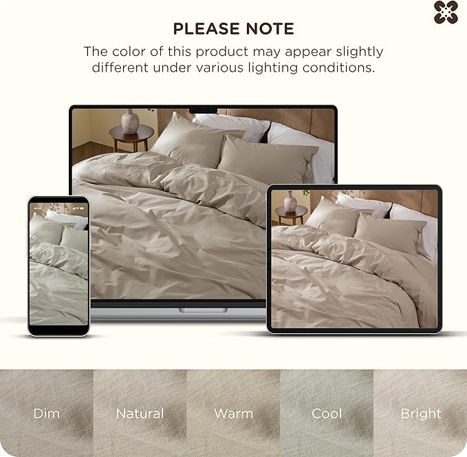 100% Cotton Duvet Cover Set - Full
