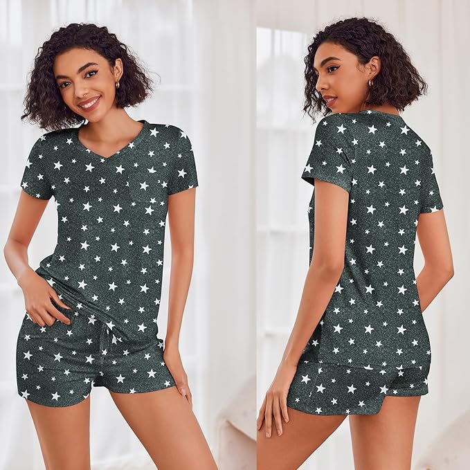 Women's Pajama Set - Short Sleeve - 2 Piece