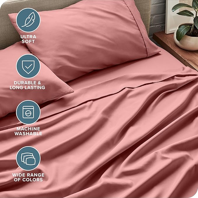 Microfiber Bed Sheet Set - California King - 4 Piece