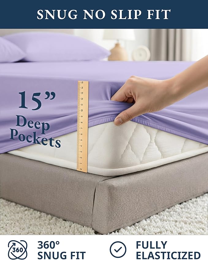 Linen Cooling Bed Sheet Set - Full - 4 Piece