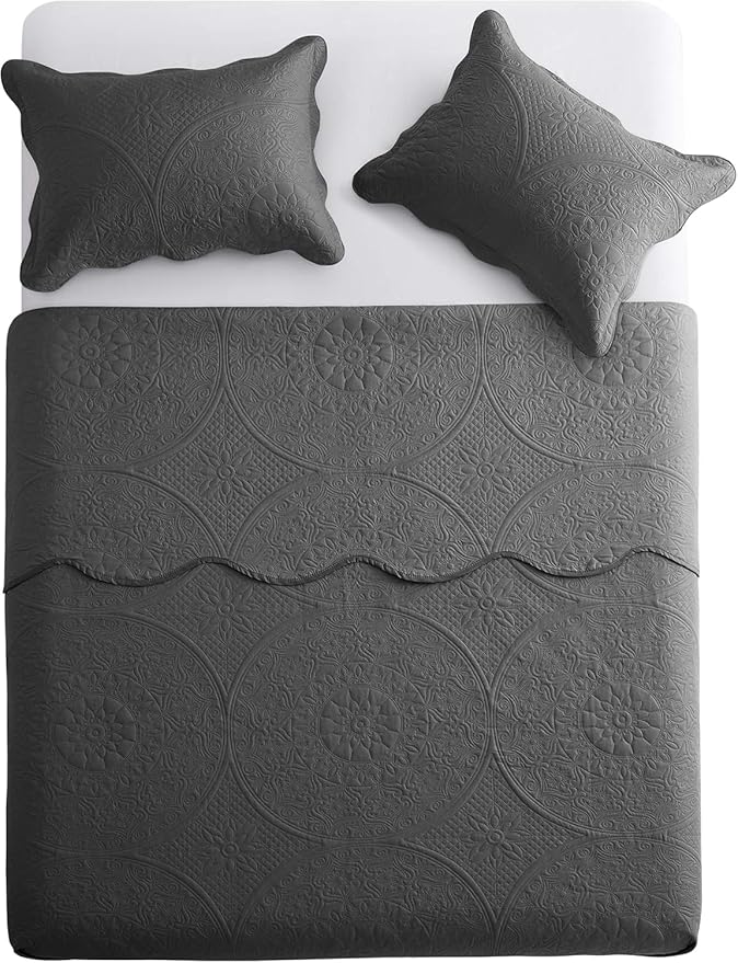 Microfiber Quilt Set - King - 3 Piece