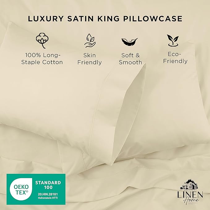 Linen Pillowcase Set - King - 2 Piece