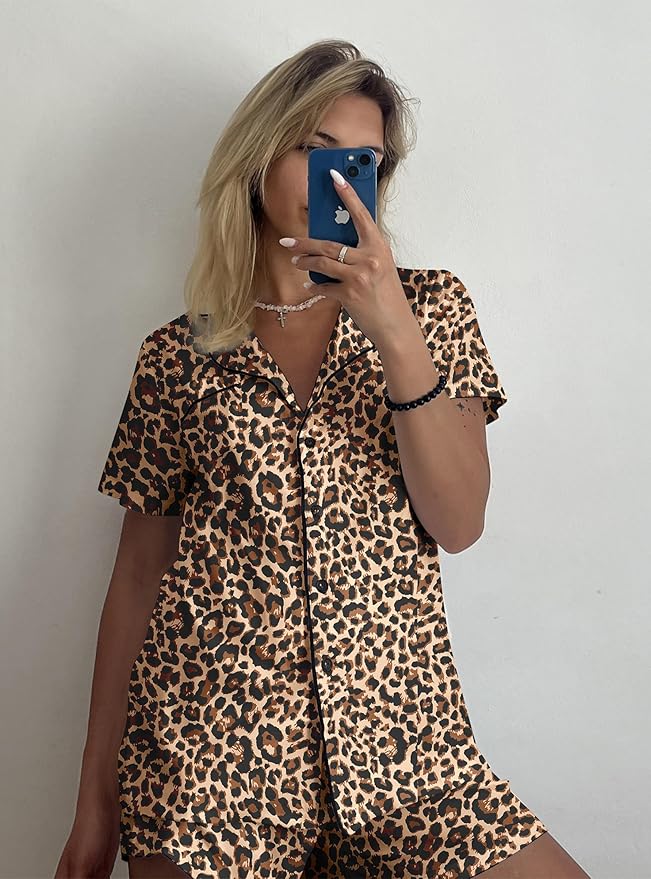 Women's Pajama Set - Short Sleeve - 2 Piece