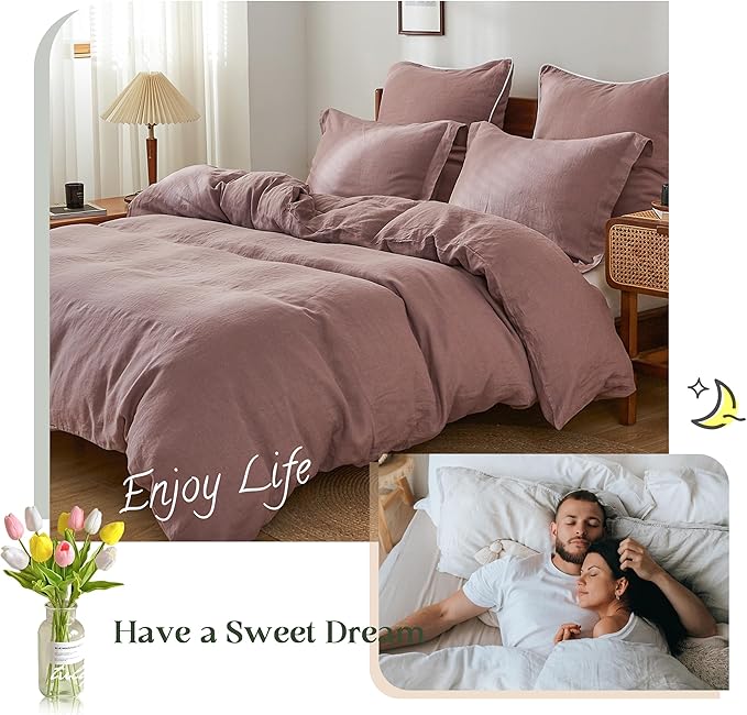 Linen Duvet Cover Set - Twin