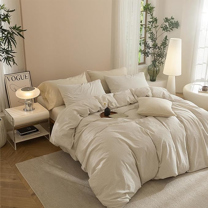 Linen Duvet Cover Set - Queen - 3 Piece
