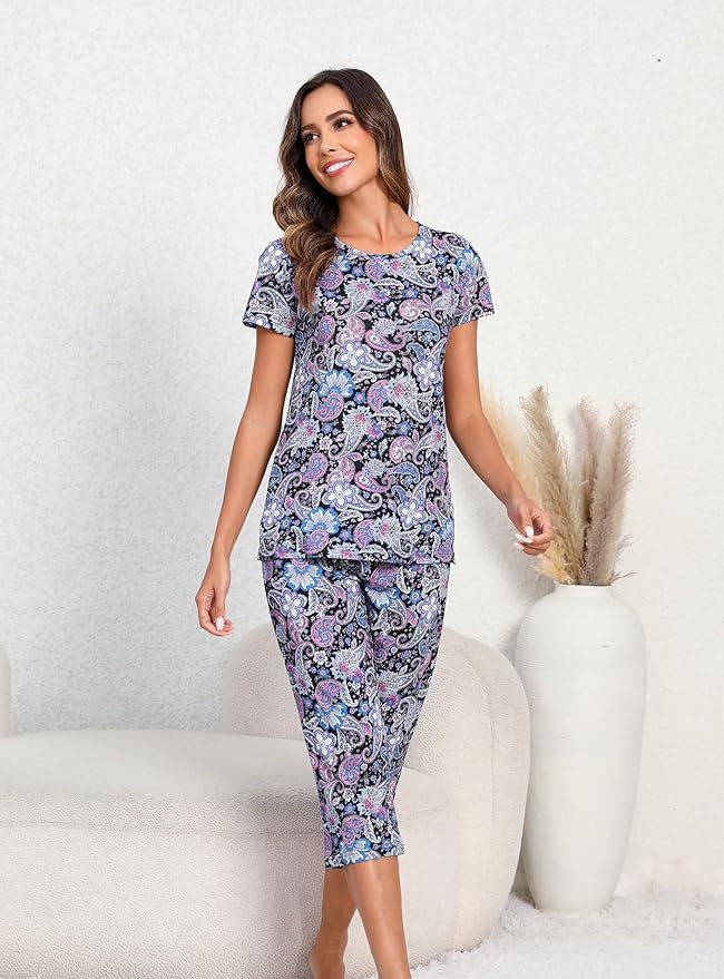 Women's Capri Pajama Set - 2 Piece
