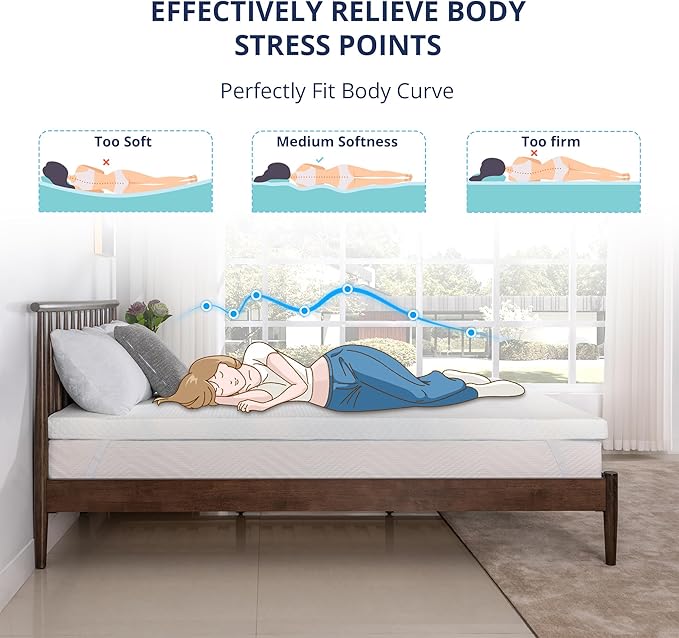 Memory Foam Cooling Mattress Topper - Full