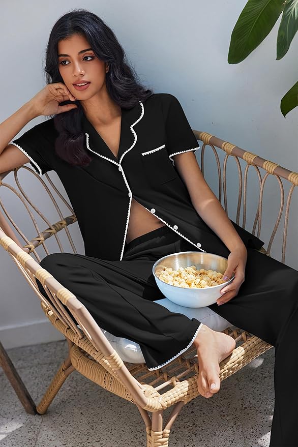 Women's Pajama Set - Short Sleeve - 2 Piece