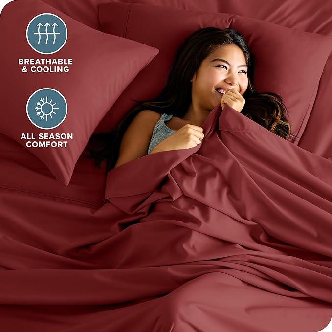 Microfiber Bed Sheet Set - Full - 4 Piece