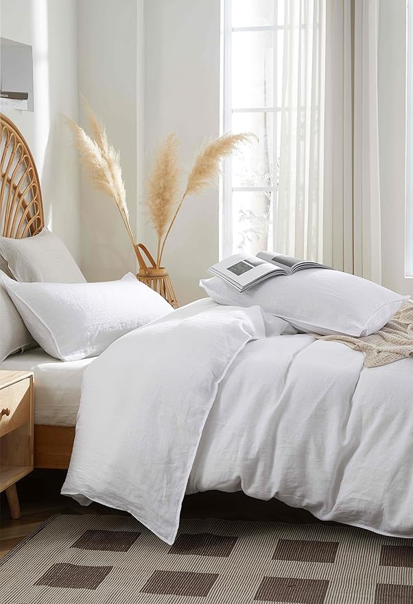 Linen Duvet Cover Set - Queen - 3 Piece