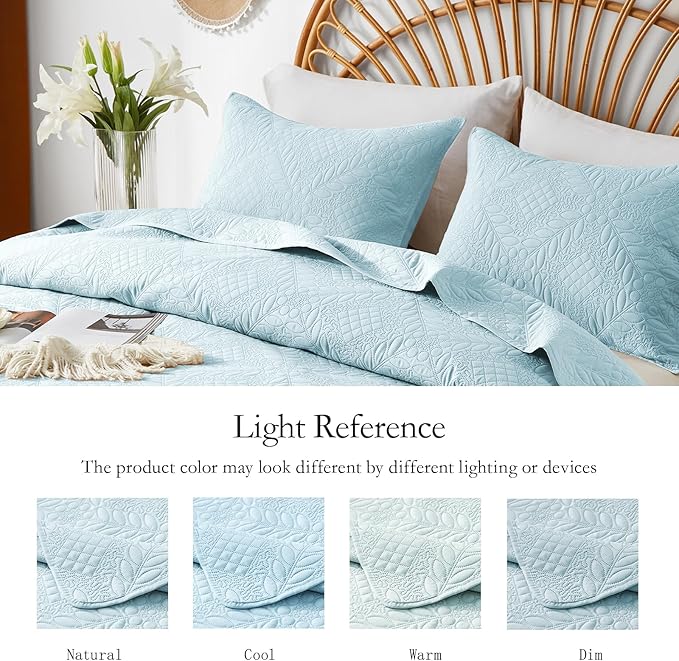 Microfiber Quilt Set - King - 3 Piece