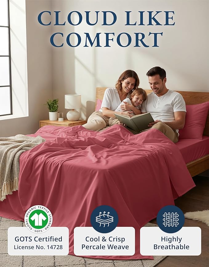Linen Bed Sheet Set - Queen - 4 Piece