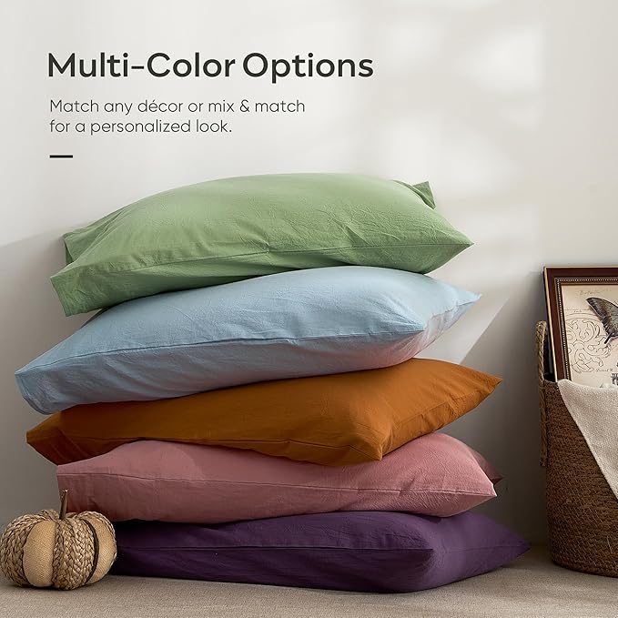 Linen Pillowcase Set - Standard - 20 x 26 in - 2 Piece