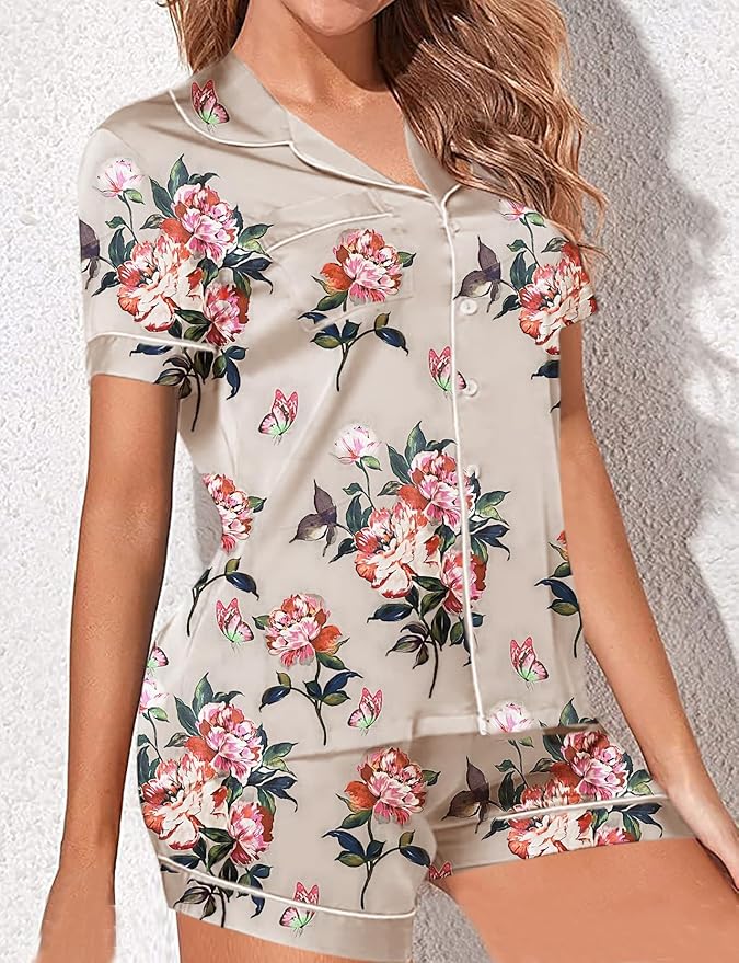 Satin Pajama Set - 2 Piece