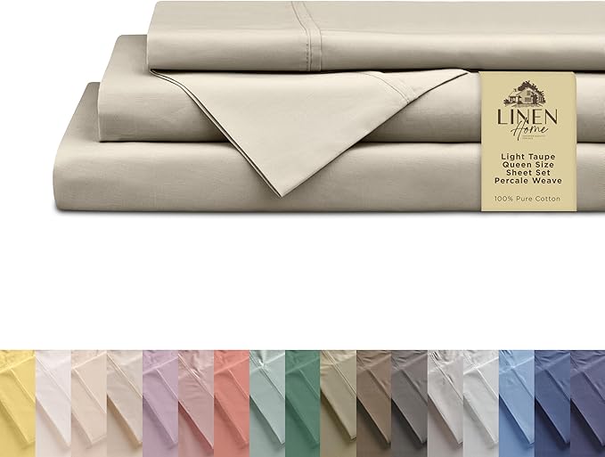100% Cotton Bed Sheet Set - Queen - 4 Piece