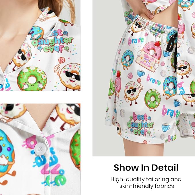 Women's Pajama Set - Short Sleeve - 2 Piece