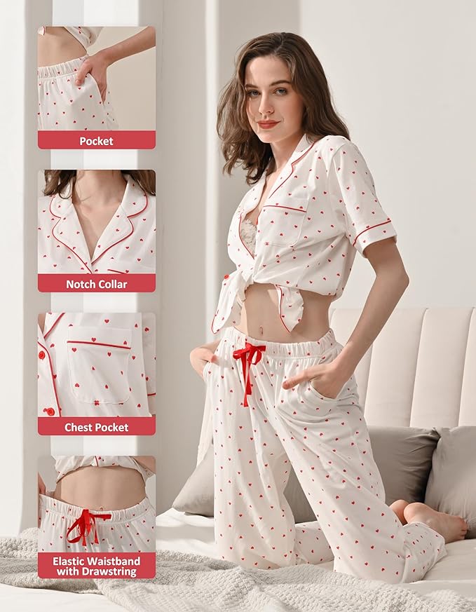 Women's 100% Cotton Pajama Set - 2 Piece