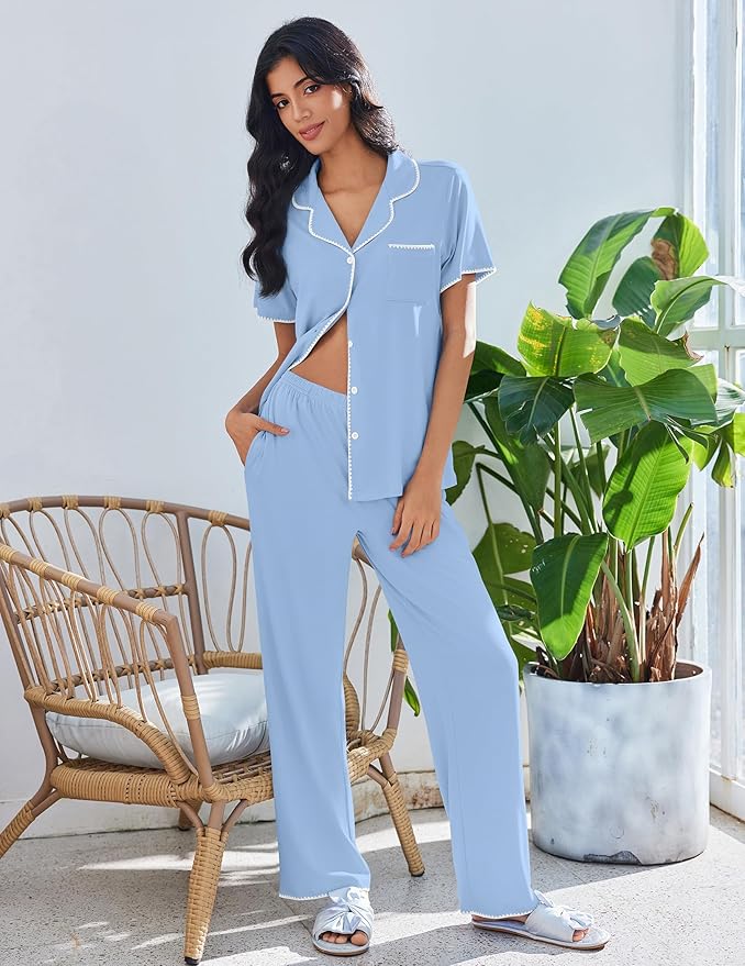 Women's Pajama Set - Short Sleeve - 2 Piece