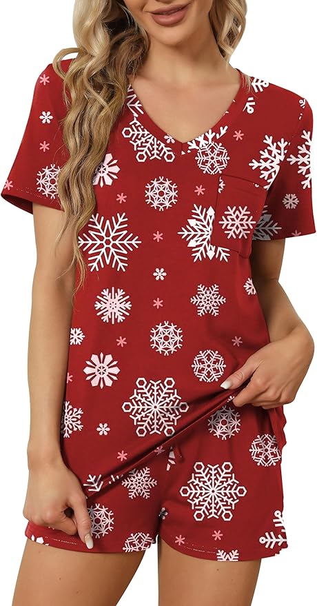 Women's Pajama Set - Short Sleeve - 2 Piece