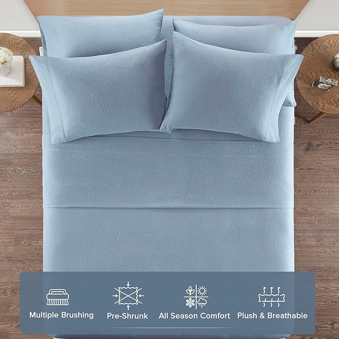 Flannel Bed Sheet Set - Twin - 3 Piece