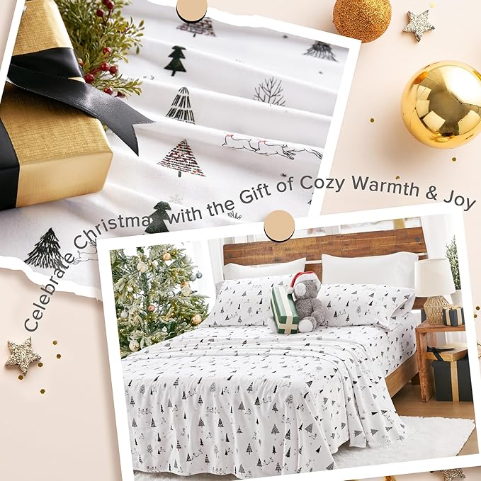 100% Cotton Bed Sheet Set - Queen - 4 Piece